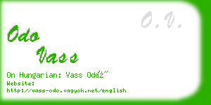 odo vass business card